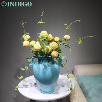 INDIGO- Bouquet Champagne Tea Rose (3pcs Clematis Leaf + 6pcs Rose) Artificial Flowe Home Table Decoration Free Shipping
INDIGO- Bouquet Champagne Tea Rose (3pcs Clematis Leaf + 6pcs Rose) Artificial Flowe Home Table Decoration Free Shipping