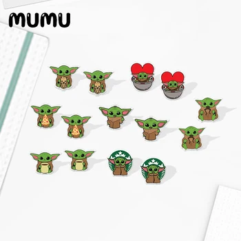 2020 New Cute Yoda Stud Earring Star wars Acrylic Earring Silver-color Handmade Earrings Epoxy Jewelry For Girl Boy 
2020 New Cute Yoda Stud Earring Star wars Acrylic Earring Silver-color Handmade Earrings Epoxy Jewelry For Girl Boy