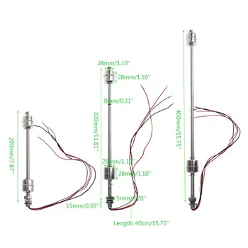 Stainless Steel Float Switch Tank Liquid Water Level Sensor Double Ball Float Switch Tank Pool Flow Sensors 28TC
Stainless Steel Float Switch Tank Liquid Water Level Sensor Double Ball Float Switch Tank Pool Flow Sensors 28TC