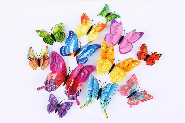 12pcs/Lot 3D Stereo Double Layer Simulation Butterfly Sticker Plastic Butterfly Clothing Curtain Family Party Decoration Supplie
12pcs/Lot 3D Stereo Double Layer Simulation Butterfly Sticker Plastic Butterfly Clothing Curtain Family Party Decoration Supplie