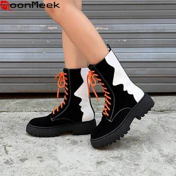 MoonMeek size 34-41 fashion ankle boots for women round toe suede leather boots mixed colors ladies autumn winter boots 2020
MoonMeek size 34-41 fashion ankle boots for women round toe suede leather boots mixed colors ladies autumn winter boots 2020