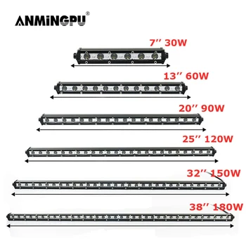 ANMINGPU Slim 7" 13" 20" 25" 32" 38inch LED Light Bar 12V 24V Spot Flood LED Work Light for Off Road 4x4 Truck Car Extra Light
ANMINGPU Slim 7" 13" 20" 25" 32" 38inch LED Light Bar 12V 24V Spot Flood LED Work Light for Off Road 4x4 Truck Car Extra Light