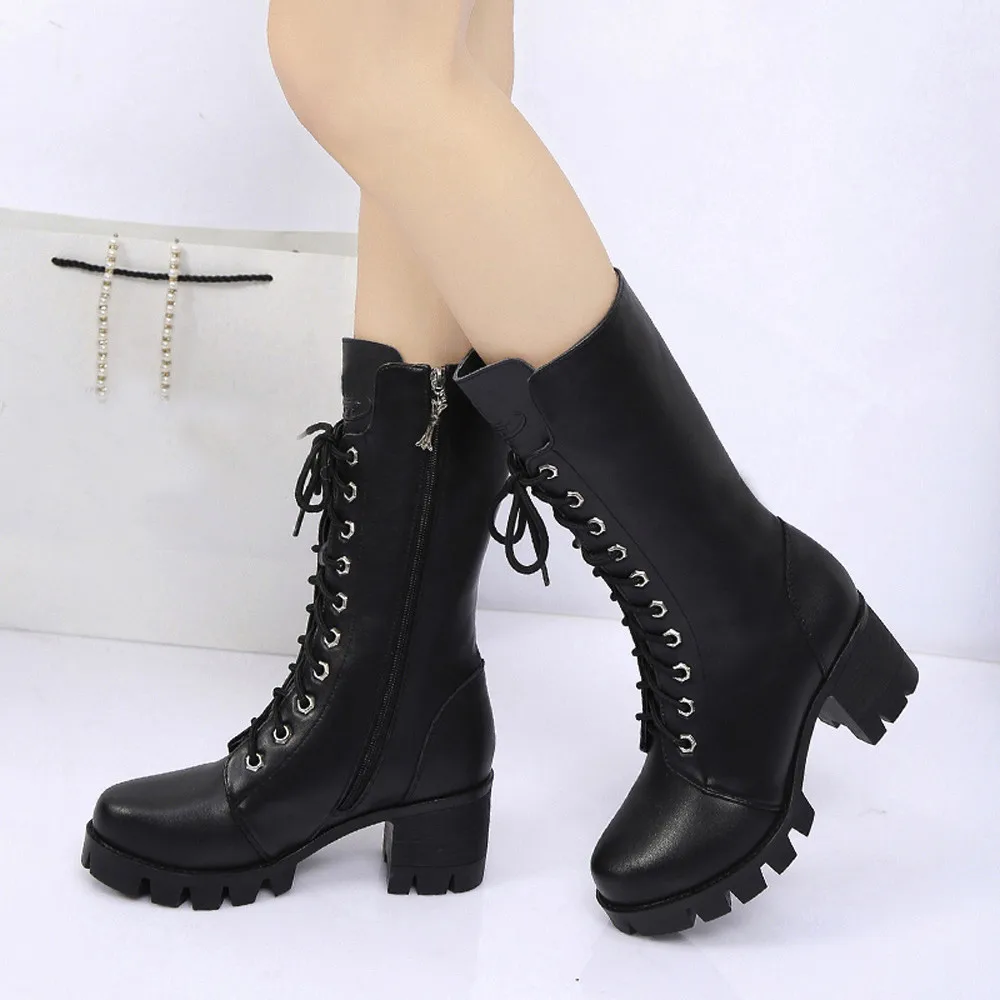 Women boots military Women's Roman Riding Cowboy Half platform Boots Zipper Mid-Calf Boots 2020 fall and Winter new Ladies #L15
Women boots military Women's Roman Riding Cowboy Half platform Boots Zipper Mid-Calf Boots 2020 fall and Winter new Ladies #L15