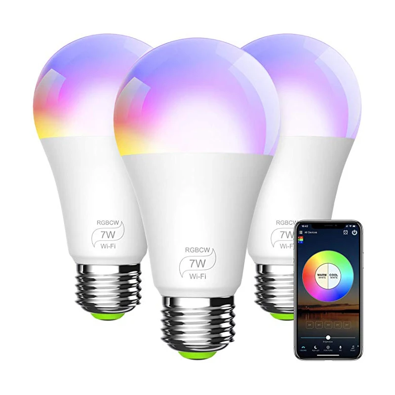 Smart Light Bulb RGBCW WiFi Dimmable Multicolor Lamp RGBCW WiFi Dimmable Multicolor E27 B22 Bluetooth Compatible with Alexa
Smart Light Bulb RGBCW WiFi Dimmable Multicolor Lamp RGBCW WiFi Dimmable Multicolor E27 B22 Bluetooth Compatible with Alexa