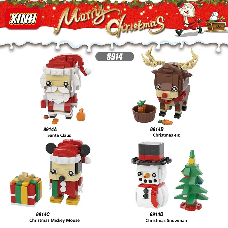 Four Styles New Christmas Mouse Snowman Santa Claus Educational Assemble Building Blocks Brick Toy for Children Gifts
Four Styles New Christmas Mouse Snowman Santa Claus Educational Assemble Building Blocks Brick Toy for Children Gifts