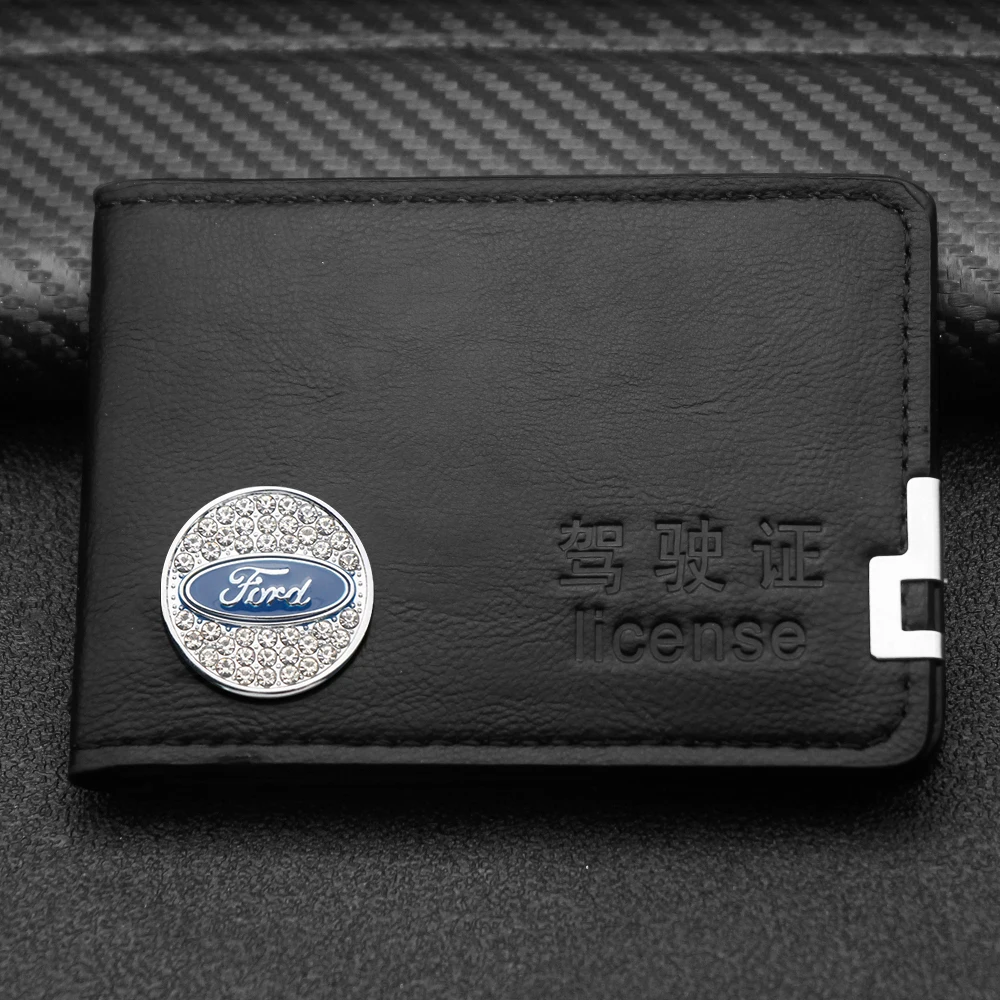 Кожаная обложка для паспорта Для водительских прав ультратонкий кошелек Ford Focus MK2