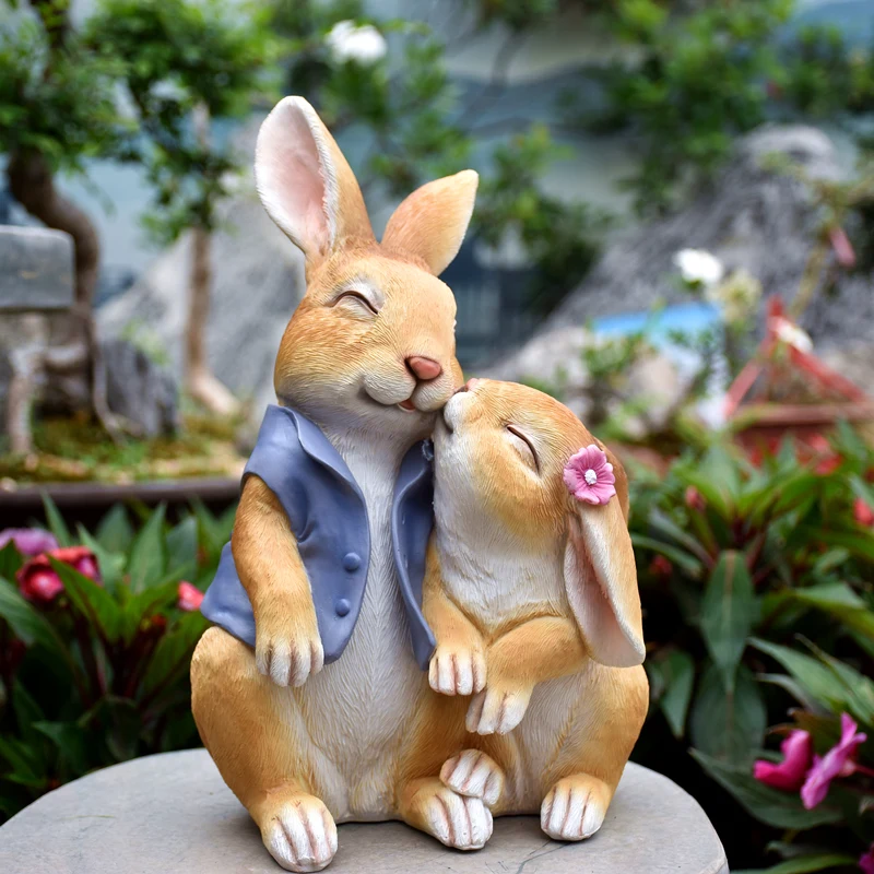 Pastoral Simulation Animal Resin Rabbit Couple Ornament Outdoor Garden Balcony Figurines Crafts Courtyard Accessories Decoration
Pastoral Simulation Animal Resin Rabbit Couple Ornament Outdoor Garden Balcony Figurines Crafts Courtyard Accessories Decoration