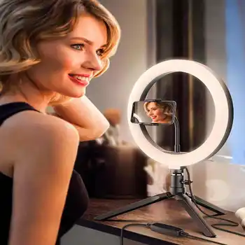 LED Desk Light Dimmable Live Streaming Selfie Tattoo Camera Ring Light with Mobile Rack Makeup Tool Kits Set
LED Desk Light Dimmable Live Streaming Selfie Tattoo Camera Ring Light with Mobile Rack Makeup Tool Kits Set