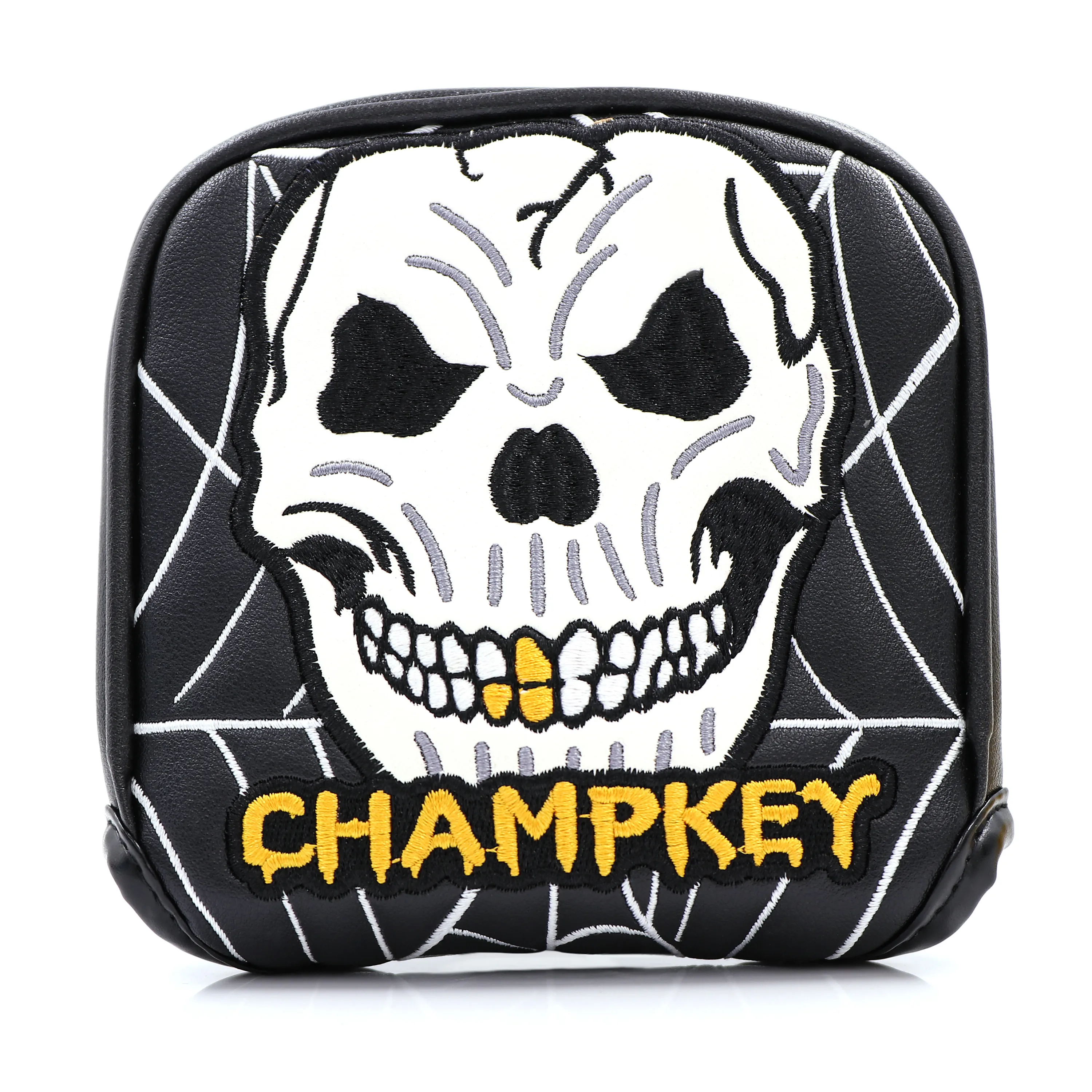 Champkey Golf Mallet Headcover Putter Cover for Center-shaft Club Magnetic Closure Black White PU Leather Skull Embroidery
Champkey Golf Mallet Headcover Putter Cover for Center-shaft Club Magnetic Closure Black White PU Leather Skull Embroidery