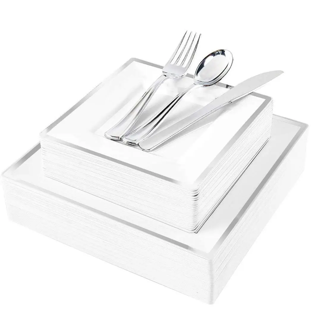 Durable Square Shape Plastic Disposable Plate Single Strip Print 3pcs x 6pcs x Home Party Tableware
Durable Square Shape Plastic Disposable Plate Single Strip Print 3pcs x 6pcs x Home Party Tableware