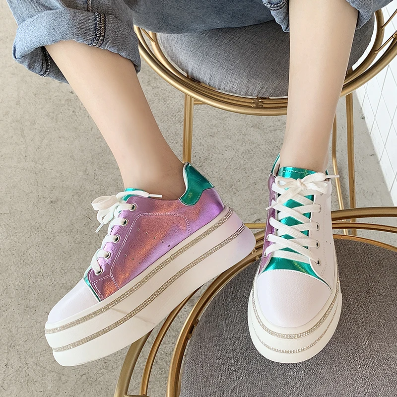 high platform chunky sneakers women autumn winter 2019 thick bottom gold laser mix color casual shoes woman zapatos mujer
high platform chunky sneakers women autumn winter 2019 thick bottom gold laser mix color casual shoes woman zapatos mujer