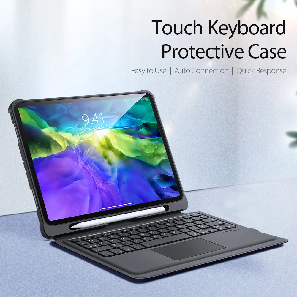 Wireless Bluetooth Keyboard Case with Touchpad For iPad Pro 11 inch 2020 Tablet Stand Cover Keyboard Case Ipad Keyboard Case
Wireless Bluetooth Keyboard Case with Touchpad For iPad Pro 11 inch 2020 Tablet Stand Cover Keyboard Case Ipad Keyboard Case