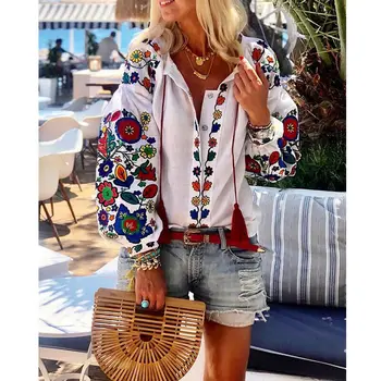 New Women White Floral Ethnic style Embroidered Blouse And Tops Long Sleeve Turn Down Collar Elegant Shirt blusas mujer de moda
New Women White Floral Ethnic style Embroidered Blouse And Tops Long Sleeve Turn Down Collar Elegant Shirt blusas mujer de moda