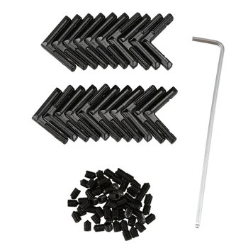20Pcs Black T Slot L-Shaped Angle Slot Connector Joint Bracket with Screws and Wrench Tool for 2020 Series Aluminum Extrusion Pr
20Pcs Black T Slot L-Shaped Angle Slot Connector Joint Bracket with Screws and Wrench Tool for 2020 Series Aluminum Extrusion Pr