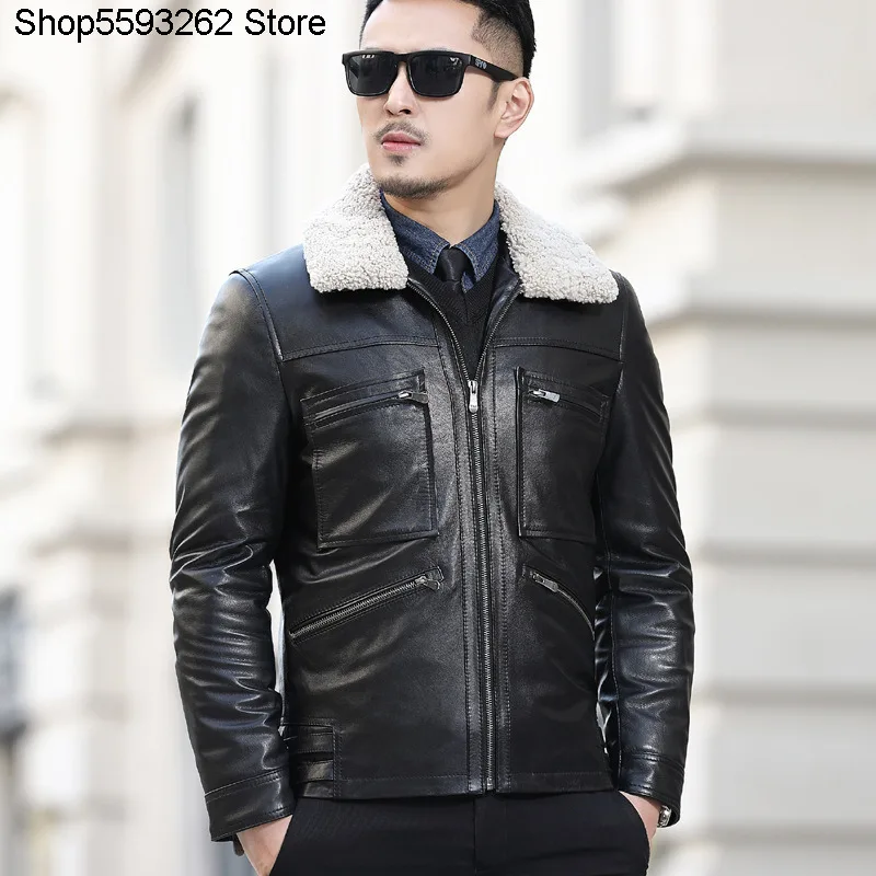 Haining Genuine Leather Down Leather Coat Male Head Layer Cowhide Keep Warm Locomotive Leather Coat American Style Leisure Lapel
Haining Genuine Leather Down Leather Coat Male Head Layer Cowhide Keep Warm Locomotive Leather Coat American Style Leisure Lapel