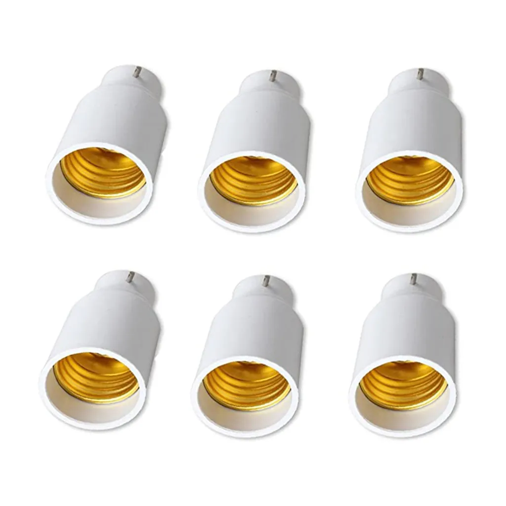 6pcs B22 to E27 Socket Lighting Accessories base Socket Adapter Converter For LED Light Lamp Bulb Bayonet Screw Light Bulb
6pcs B22 to E27 Socket Lighting Accessories base Socket Adapter Converter For LED Light Lamp Bulb Bayonet Screw Light Bulb