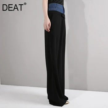 DEAT 2020 New Spring Summer High Waist Blue Denim Splt Joint Loose Long Wide Leg Pants Women Trousers Fashion Tide WG9041
DEAT 2020 New Spring Summer High Waist Blue Denim Splt Joint Loose Long Wide Leg Pants Women Trousers Fashion Tide WG9041