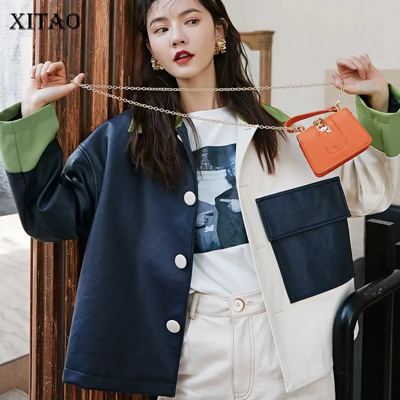 XITAO Hit Color Tide Plus Size Pocket Faux Leather Women Clothes 2020 Spring New Fashion Loose Casual Irregular Pu Coat XJ4055
XITAO Hit Color Tide Plus Size Pocket Faux Leather Women Clothes 2020 Spring New Fashion Loose Casual Irregular Pu Coat XJ4055