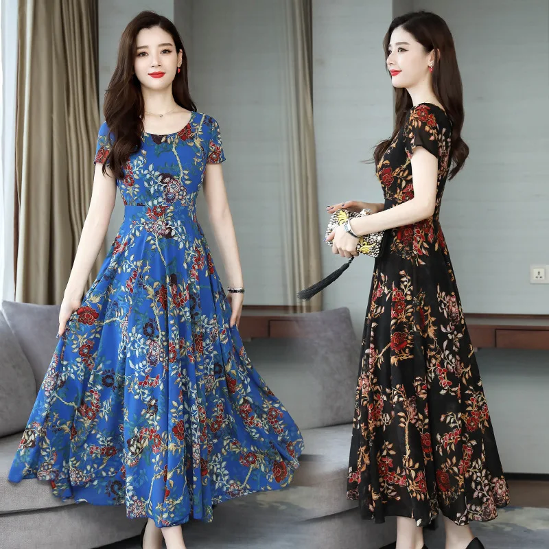 2019 Summer Wear New Style Korean-style Big Hemline Chiffon Elegant Printed Slimming Beach One-piece Dress Women's Fashion
2019 Summer Wear New Style Korean-style Big Hemline Chiffon Elegant Printed Slimming Beach One-piece Dress Women's Fashion