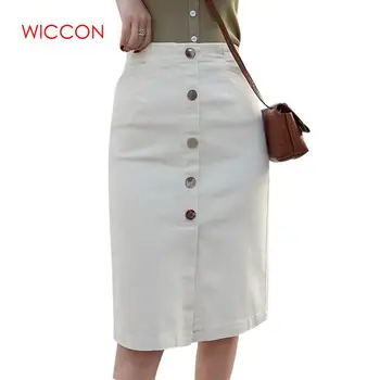 High Waist Single Breasted Women Jean Skirt Streetwear Skinny Female Pencil Skirt 2020 White Pockets Casual Denim Skirt
High Waist Single Breasted Women Jean Skirt Streetwear Skinny Female Pencil Skirt 2020 White Pockets Casual Denim Skirt