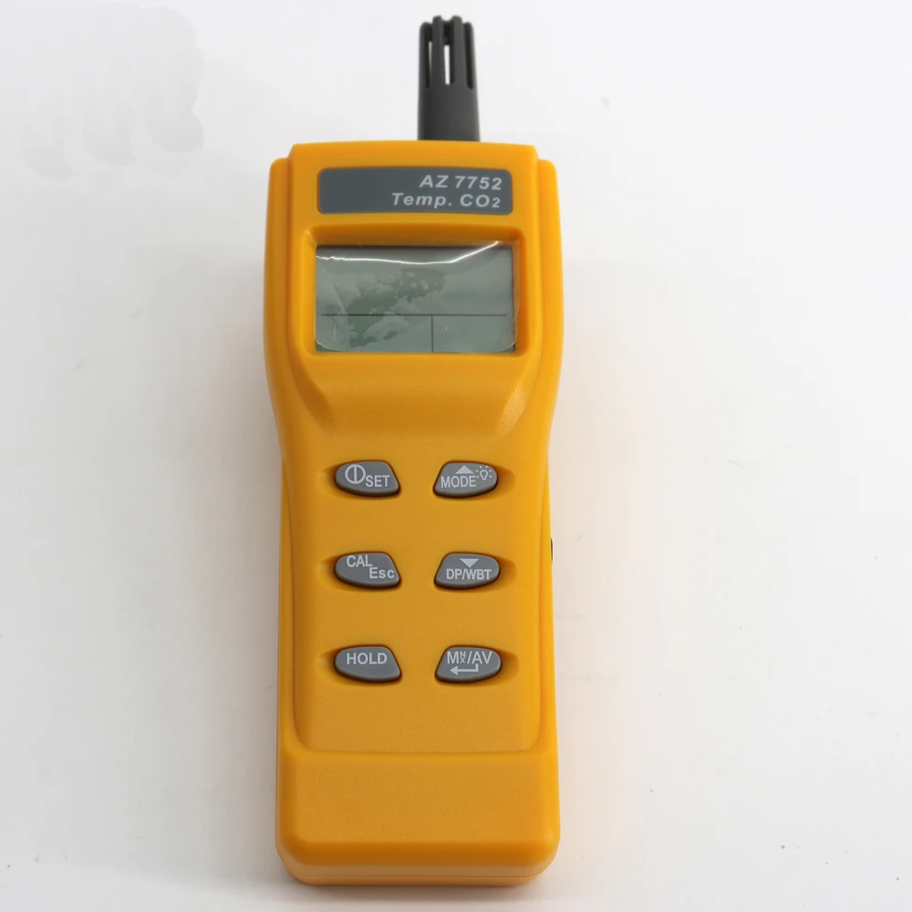 AZ7752 Handheld Carbon Dioxide Gas Monitor NDIR CO2 Sensor CO2 Temperature Display Simultaneously,Auto-Sleep Function.
AZ7752 Handheld Carbon Dioxide Gas Monitor NDIR CO2 Sensor CO2 Temperature Display Simultaneously,Auto-Sleep Function.