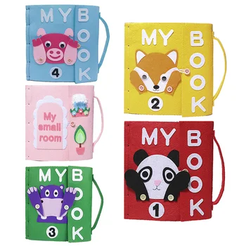 Handmade DIY Felt Book Soft Nonwoven Toys For Kids Early Learning Educational DIY Package DIY Sewing Gift for Baby