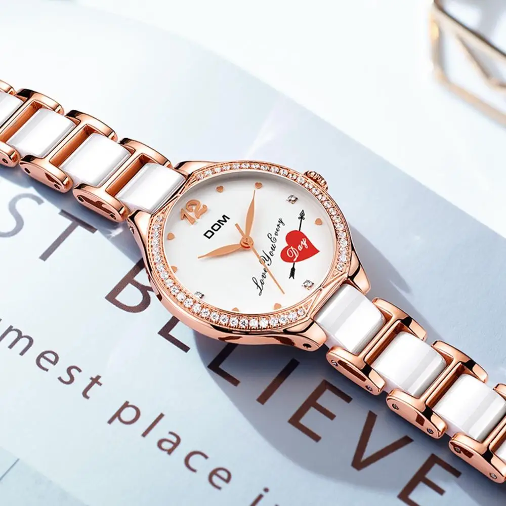 Фото DOM модные женские часы Лидирующий бренд роскошные керамические - купить