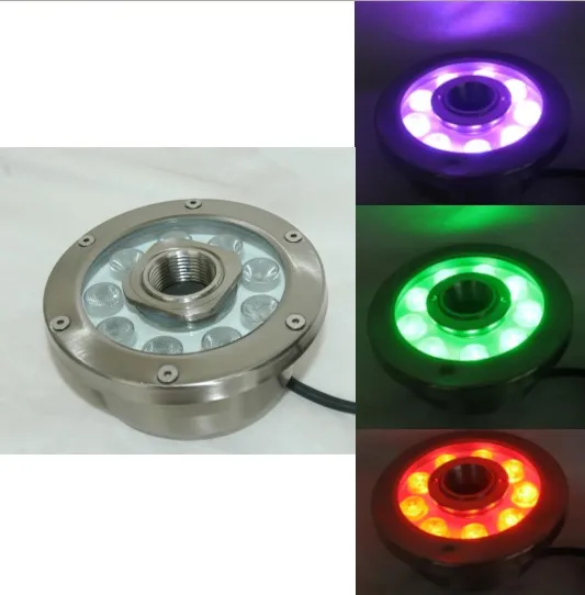 IP68 27W LED RGB fountain light pool rgb underwater DS-10-36-27W-RGB 9*3W 3in1 12V DC | Лампы и освещение