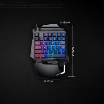 One Handed Wired Mechanical Keyboard 35 Keys Single Handed Gaming Mini Keypad Ergonomic LED Backlit for PC Phone PS4 Gamers
One Handed Wired Mechanical Keyboard 35 Keys Single Handed Gaming Mini Keypad Ergonomic LED Backlit for PC Phone PS4 Gamers
