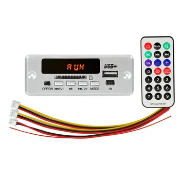 Bluetooth5.0 MP3 Decoding Board Module Wireless Car USB MP3 Player TF Card Slot /USB/FM/Remote Decoding Board Module Universal
Bluetooth5.0 MP3 Decoding Board Module Wireless Car USB MP3 Player TF Card Slot /USB/FM/Remote Decoding Board Module Universal