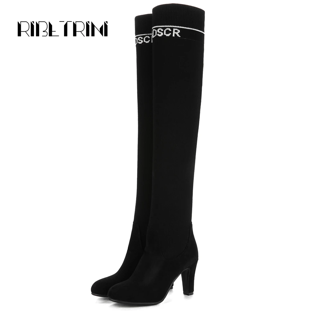 RIBETRINI Cool Girls Thin Heels Elastic Slim Sock Boots Round Toe Slip On Thigh High Boots Women 2020 Sexy Woman Shoes
RIBETRINI Cool Girls Thin Heels Elastic Slim Sock Boots Round Toe Slip On Thigh High Boots Women 2020 Sexy Woman Shoes
