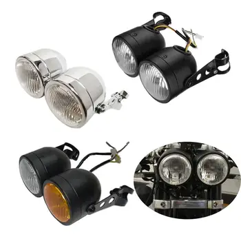 Universal Motorcycle Front Double Twin Round Headlight HeadLamp with Mounting Bracket Motorcycle Double Headlight
Universal Motorcycle Front Double Twin Round Headlight HeadLamp with Mounting Bracket Motorcycle Double Headlight