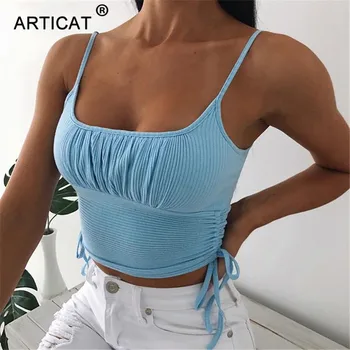 Articat Sexy Side Drawstring Cropped Camis Women Ruched Slim Short Warpped Tank Tops 2020 Summer Cute Streetwear Knitted Tops
Articat Sexy Side Drawstring Cropped Camis Women Ruched Slim Short Warpped Tank Tops 2020 Summer Cute Streetwear Knitted Tops