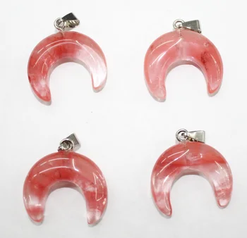 Wholesale 24pcs high quality natural stone moon shape cherry Quartz crystal pendants15x20mm for jewelry making
Wholesale 24pcs high quality natural stone moon shape cherry Quartz crystal pendants15x20mm for jewelry making