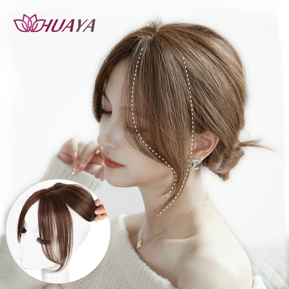 HUAYA Middle Part Bangs Side Bangs Clip In Hair Extension Heat Resistant Synthetic Head Top Front Hair Pieces Bangs Hairpins
HUAYA Middle Part Bangs Side Bangs Clip In Hair Extension Heat Resistant Synthetic Head Top Front Hair Pieces Bangs Hairpins