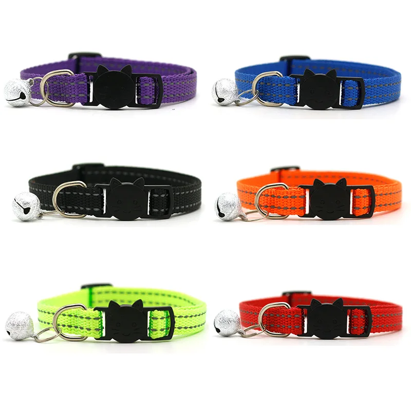 Safety Breakaway Cat Collar Reflective Nylon Pet Puppy Small Dog Kitten Cat Collar with Colorful Bell Safety Buckle Neck Strap
Safety Breakaway Cat Collar Reflective Nylon Pet Puppy Small Dog Kitten Cat Collar with Colorful Bell Safety Buckle Neck Strap
