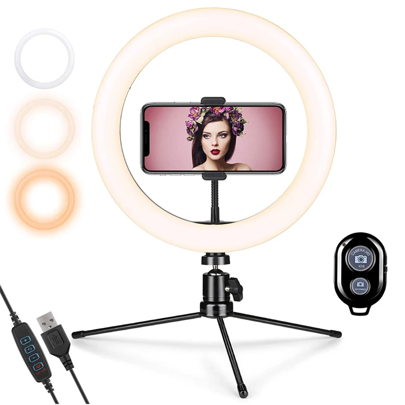 LED Ring Light with Tripod Stand for YouTube Video and Makeup Mini LED Camera Light with Cell Phone Holder Desktop LED Lamp
LED Ring Light with Tripod Stand for YouTube Video and Makeup Mini LED Camera Light with Cell Phone Holder Desktop LED Lamp