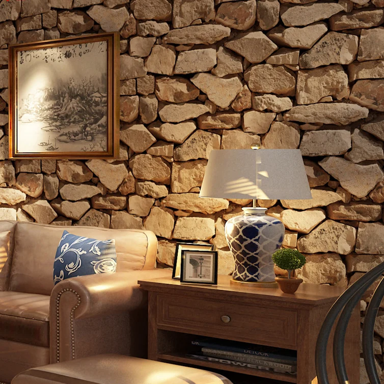 Wallpaper PVC retro 3D stereo imitation stone texture wallpaper decoration bedroom TV wall living room wallpaper 53cm x 9.5 m 7 Mallzona H0309e2b48c8d46da9239d8febf402d16H Wallpaper PVC retro 3D stereo imitation stone texture wallpaper decoration bedroom TV wall living room wallpaper 53cm x 9.5 m Mallzona