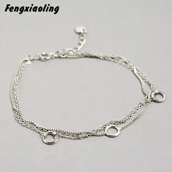 100% Authentic 925 Sterling Silver Three Layer Tassel Circles Charm Bracelets For Women European Style Personalized Bracelets
100% Authentic 925 Sterling Silver Three Layer Tassel Circles Charm Bracelets For Women European Style Personalized Bracelets