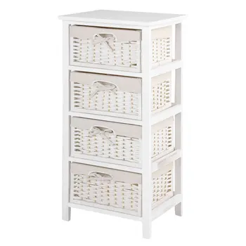 Classic Nightstands Storage Holder Multipurpose Shelf Display Table Desk With 4 Drawers Wicker Baskets Home Decoration Furniture
Classic Nightstands Storage Holder Multipurpose Shelf Display Table Desk With 4 Drawers Wicker Baskets Home Decoration Furniture