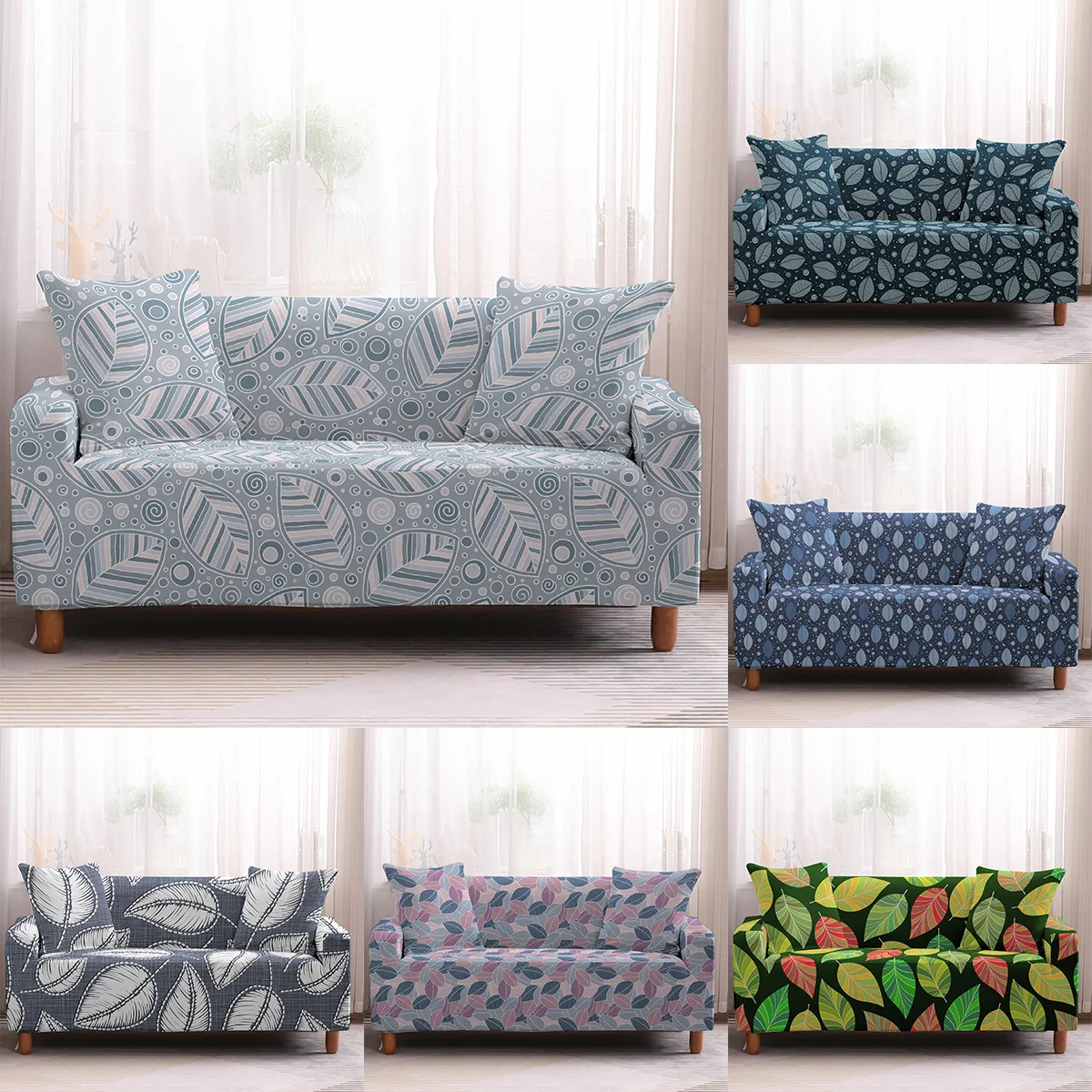Leaves Sofa Cover Elastic Tropical Plant Slip-resistant Removable Tight Wrap Slipcovers 1/2/3/4-seater 1PC
Leaves Sofa Cover Elastic Tropical Plant Slip-resistant Removable Tight Wrap Slipcovers 1/2/3/4-seater 1PC