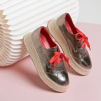 MLJUESE 2020 women pumps autumn spring sheepskin silver color lace up round toe platform wedges high heels pumps lady shoes 
MLJUESE 2020 women pumps autumn spring sheepskin silver color lace up round toe platform wedges high heels pumps lady shoes