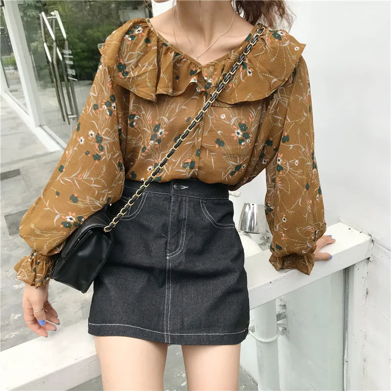 Spring Cute Ruffles Chiffon Top Women Shirt Romantic Cute Blouse Chemise Femme Chemisier Blusa Mujer Camisa
Spring Cute Ruffles Chiffon Top Women Shirt Romantic Cute Blouse Chemise Femme Chemisier Blusa Mujer Camisa