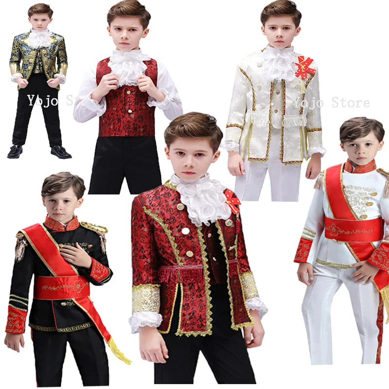 

High quality children's clothes European court dress Prince Charming drama costume role-playing studio photo children's suit