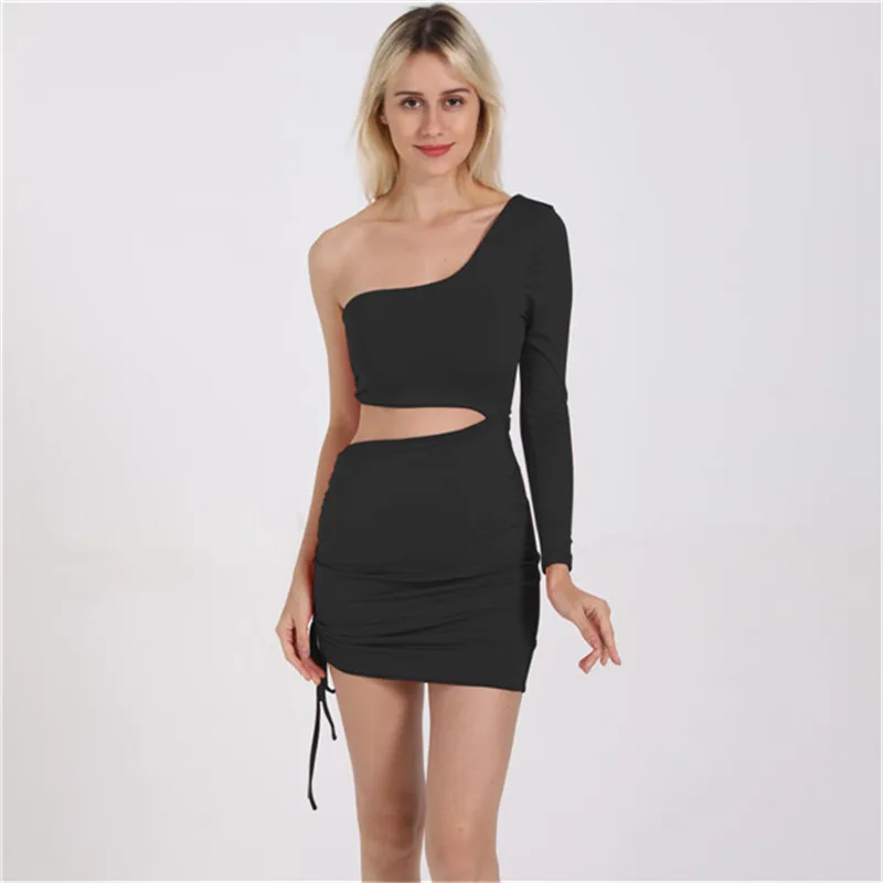 Sexy Mini Short Dress 2019 One Shoulder Long Sleeeve Backless Bandage Dresses Bodycon Party Women's Package Hip Dress Vestidos
Sexy Mini Short Dress 2019 One Shoulder Long Sleeeve Backless Bandage Dresses Bodycon Party Women's Package Hip Dress Vestidos