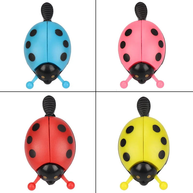 Bicycle Bell Lovely Kids Ladybug Bell Ring Beetle Cartoon Cycling Bell Horn Alarm Scooter Bike Bell Ring Bicycle Accessories