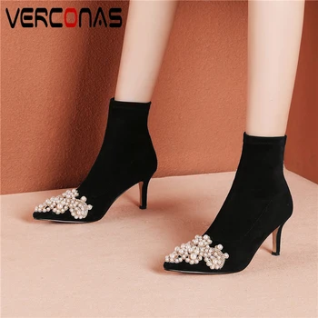 VERCONAS Female Elegant Fashion String Bead Ankle Boots For Women Autumn Winter Pointed Toe Thin Heels Shoes Woman Stretch Boots
VERCONAS Female Elegant Fashion String Bead Ankle Boots For Women Autumn Winter Pointed Toe Thin Heels Shoes Woman Stretch Boots