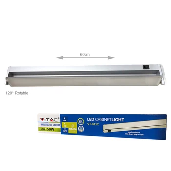 

V-TAC TL5068F ceiling Led undercabinet 10W 6400K 60cm rotable Applique for bathroom mirror SKU-5070