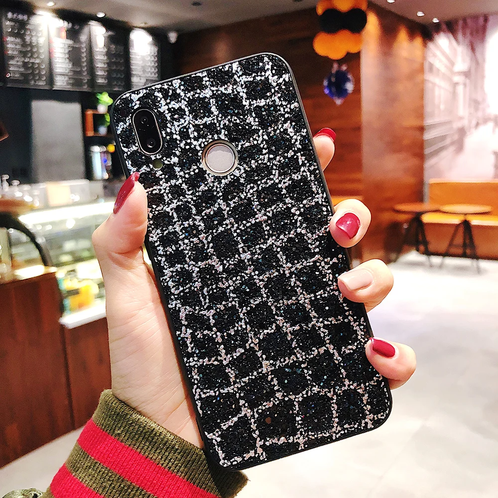 Bling Sequins Coque For Redmi 6 Pro Redmi 6A Redmi 4A Redmi Note 4X Redmi Note 5 Pro Xiaomi 8 6 6X 5X Luxury Golden Lines Cover (15)