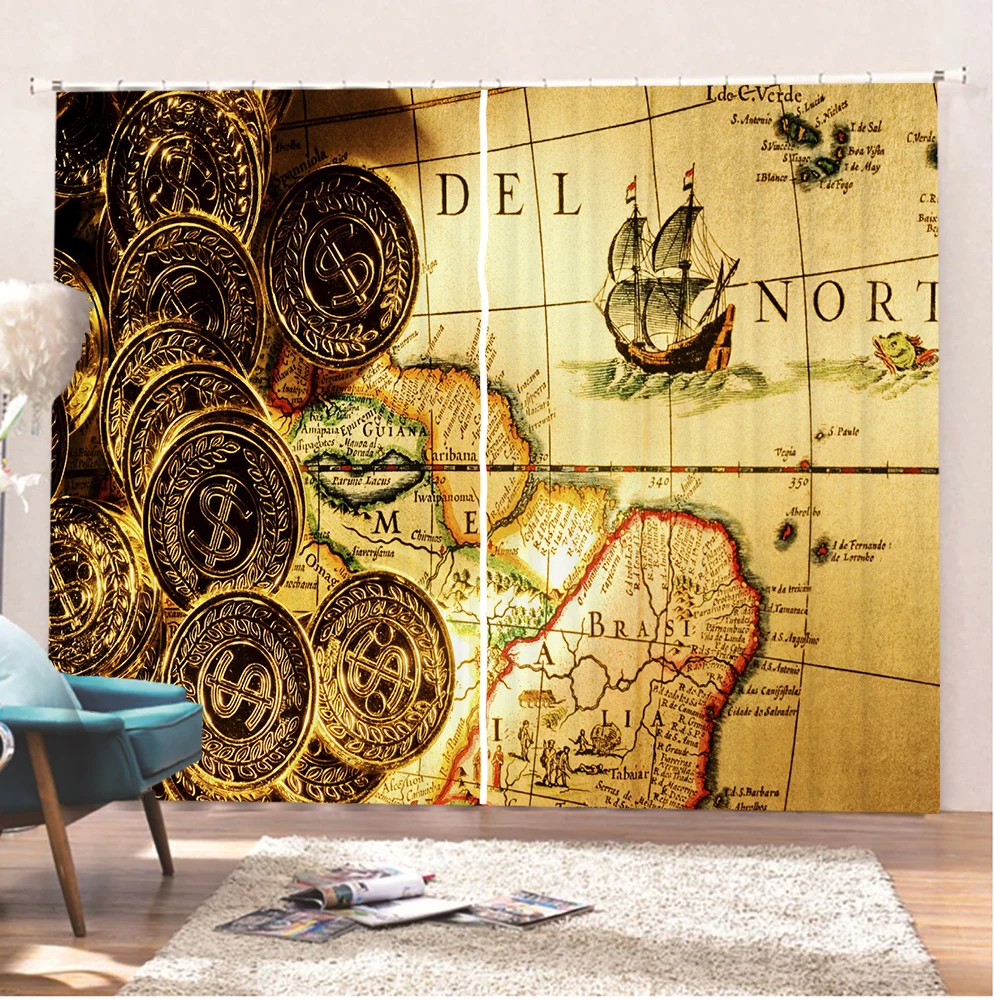 3D Print World Map Window Curtains Money Window Treatments 2 Panels Gold Color Parlour Window Drapes Home Decoration Curtain
3D Print World Map Window Curtains Money Window Treatments 2 Panels Gold Color Parlour Window Drapes Home Decoration Curtain